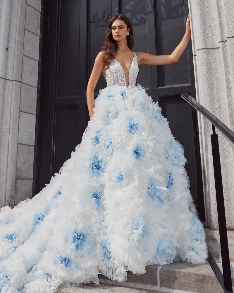Amarra 88878 Long V Neck Chiffon Layered A Line Ballgown Prom Dress Fo –  Glass Slipper Formals